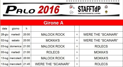 Calendario Prima Fase 2016