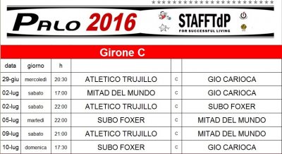 Calendario Prima Fase 2016