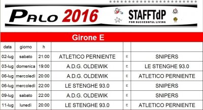 Calendario Prima Fase 2016