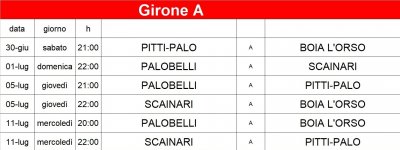 Calendario Prima Fase 2018