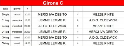 Calendario Prima Fase 2018